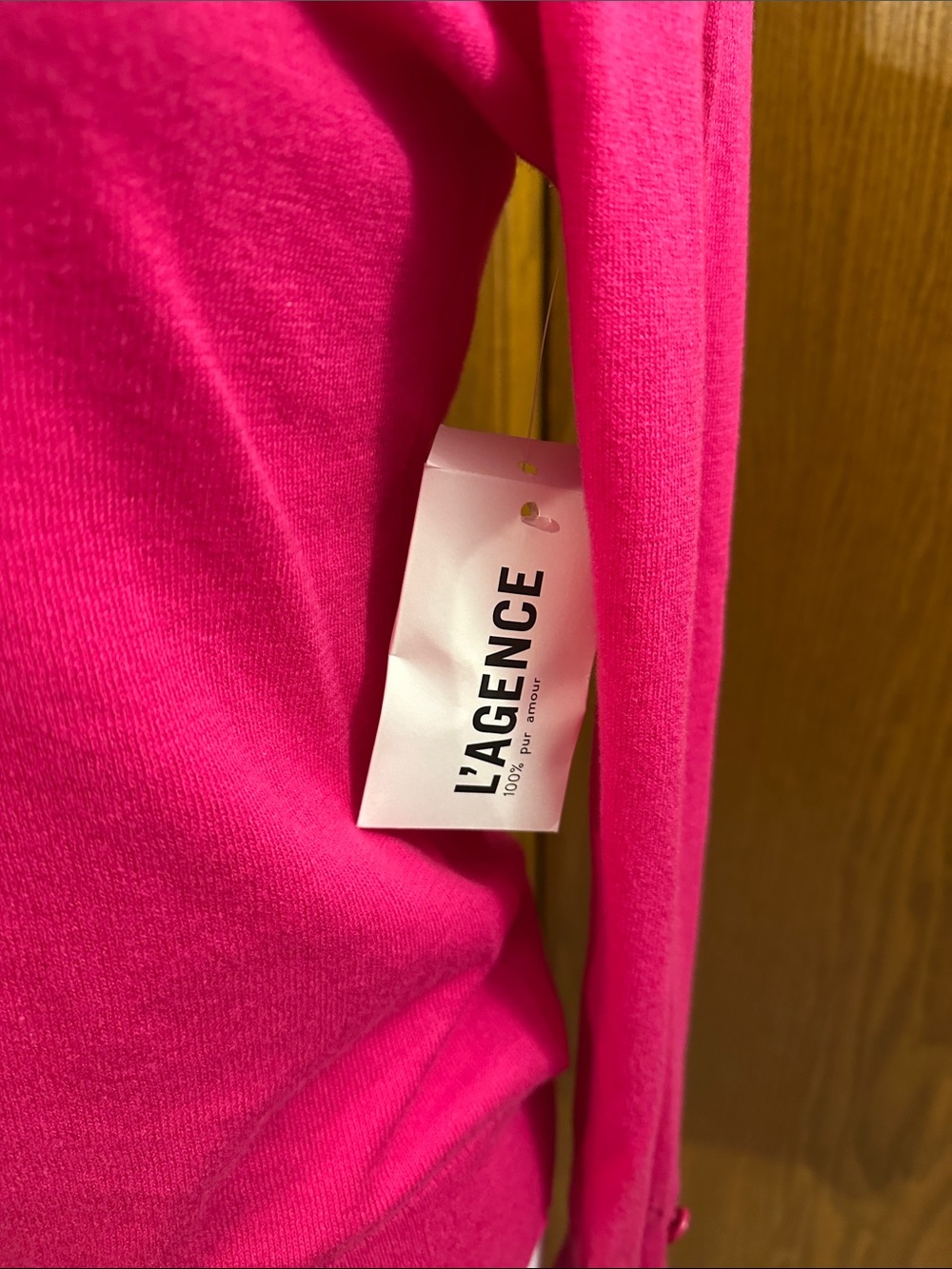 L’AGENCE Bright Fuchsia Turtleneck Top size small. - Picture 4 of 12